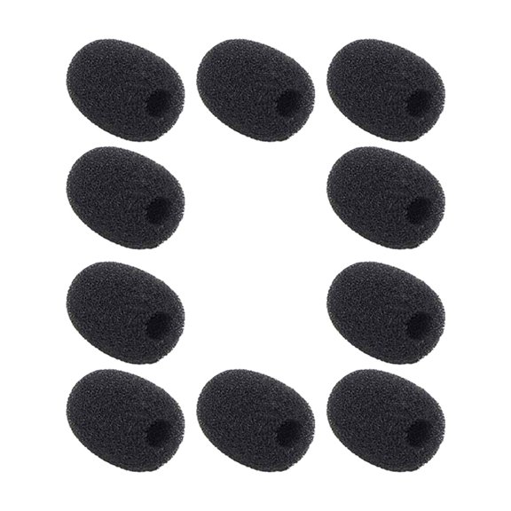 Colcolo 10 Pieces Lapel Foam Microphone Windscreen Protection Thick Black for Variety of