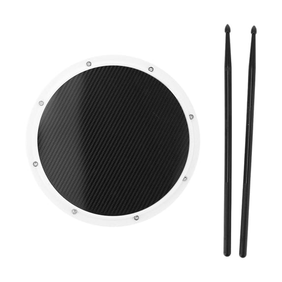 Colcolo 12 Inches Drum Practice on Snare Drum for Drummer Lover Student White