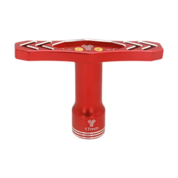 Colcolo 17mm Hex Wheel Wrench Metal for 1:8 RC Model Vehicle Accessories Spare Parts red