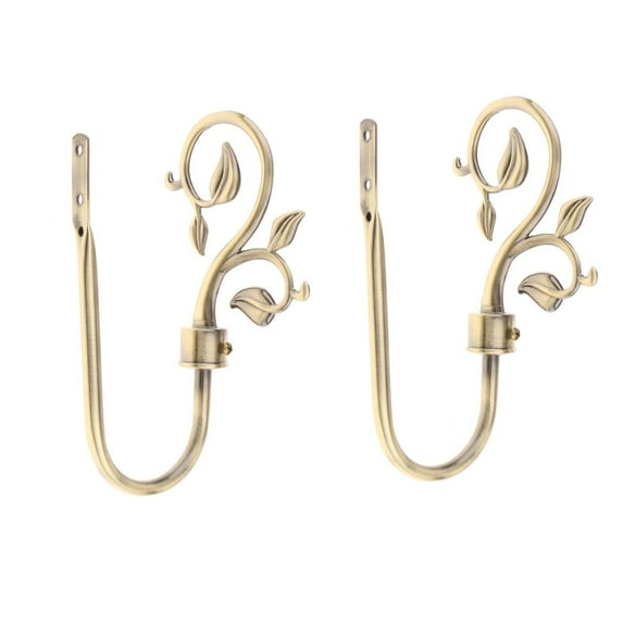 Colcolo 2 Pieces Holdbacks European Metal Curtain Hook Window Drapery Tieback Pick Bronze
