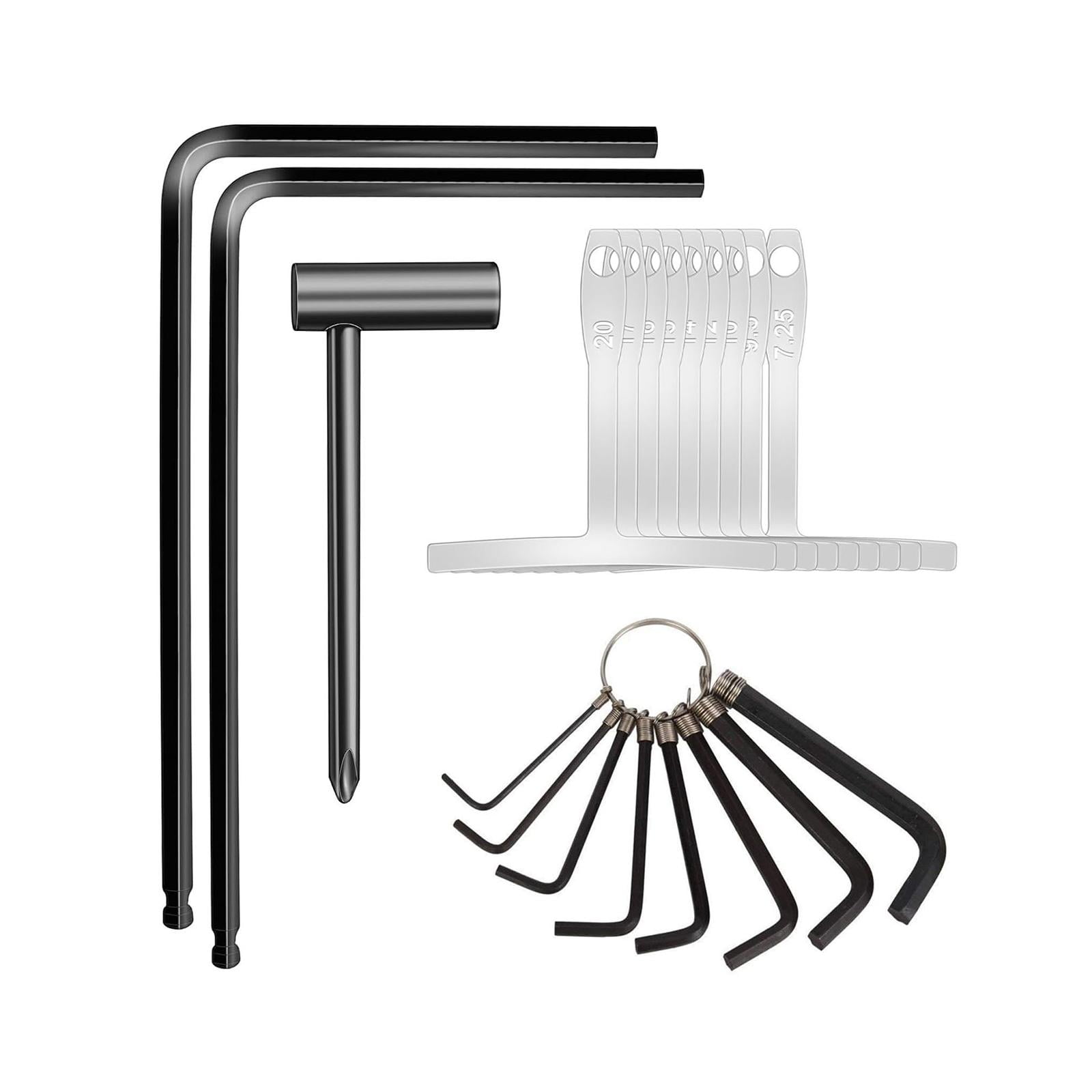 Colcolo 20 Pieces Guitar Rod Wrench Set Hex Wrenches for Bass Neck