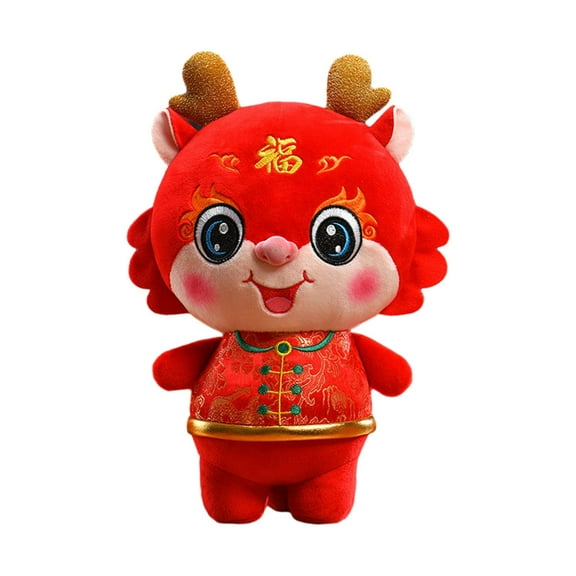 Colcolo 2024 Chinese Dragon Plush Toy Spring Festival Ornaments Plush Animal Dragon A