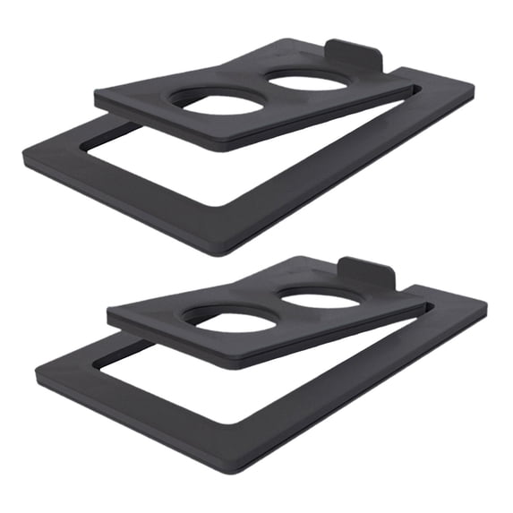 Colcolo 2Pcs Tilted Desktop Speaker Stands Iron Tabletop Speaker Stand for Bookshelf Black S