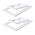 thumbnail image 1 of Colcolo 2Pcs Tilted Desktop Speaker Stands Iron Tabletop Speaker Stand for Bookshelf White L, 1 of 8