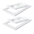 thumbnail image 1 of Colcolo 2Pcs Tilted Desktop Speaker Stands Iron Tabletop Speaker Stand for Bookshelf White S, 1 of 8