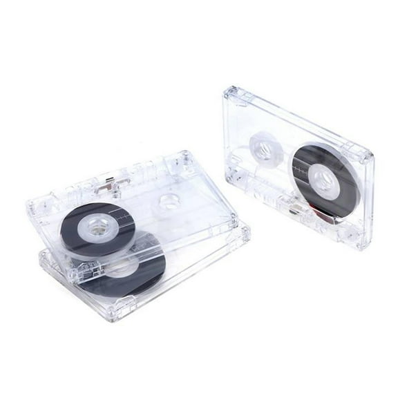 Colcolo 3 Pieces Blank Cassette Tape Portable Clear Cassette Box for Music