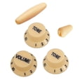 thumbnail image 1 of Colcolo 3 Pieces Guitar Single ROCKER Handle Cap Control Knobs DIY Guitar Accessories yellow and black, 1 of 8