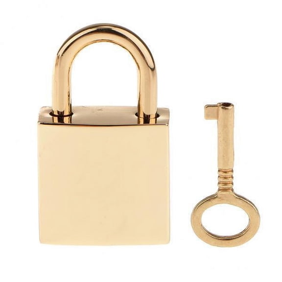 Colcolo 4x1Pc Mini Square Padlocks Key Lock Light Golden