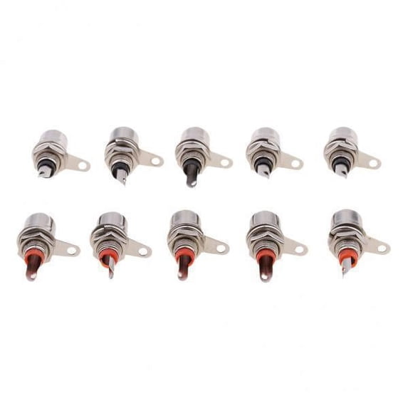Colcolo 5x10 Pieces Panel Mount RCA Female Socket Adapter