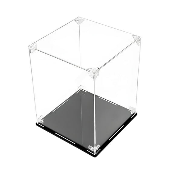Colcolo Acrylic Display Case Assemble Display Box Countertop Box Clear Acrylic Display Box for Collectibles Toys Action Figures Dolls L