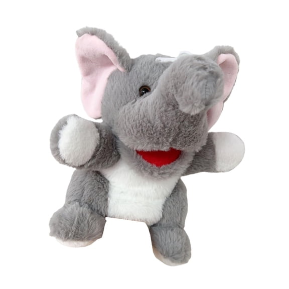 Colcolo Animal Finger Puppet Soft Role Play Plush Hand Puppet for Teaching Kids Gift elephant