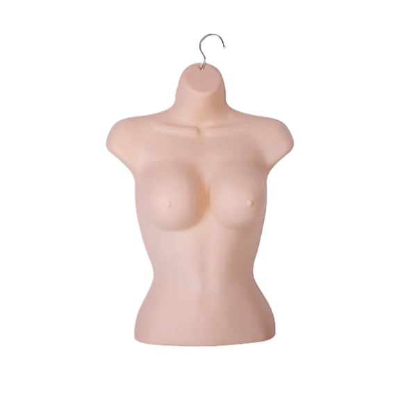 Colcolo Body Torso Women Dress Form Big Chest Model Hanging Bra Half Body Dress Form skin color