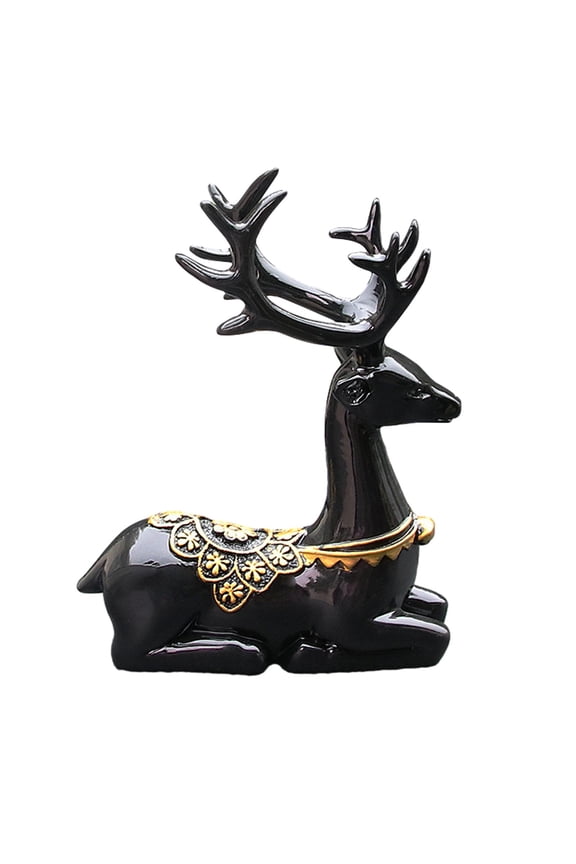 Car Statue Artwork Desktop Resin Figurine for Animals Lovers Tabletop Office black