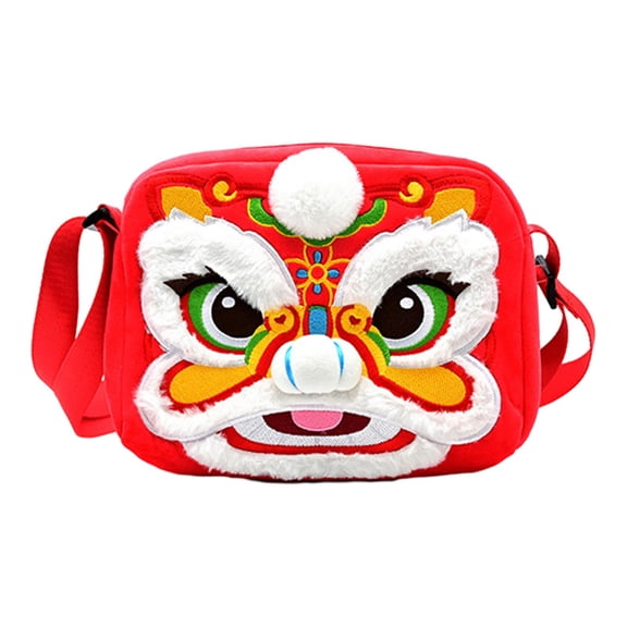 Colcolo Chinese New Year Crossbody Bag Plush Pouch Stylish Plush Shoulder Bag Dating A