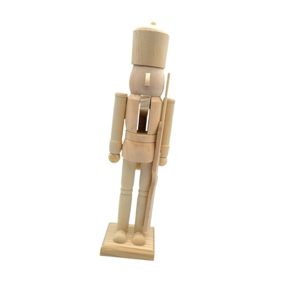 Colcolo Christmas DIY Nutcracker Figure 38cm Wood Nutcracker Figurines for Xmas Tree D