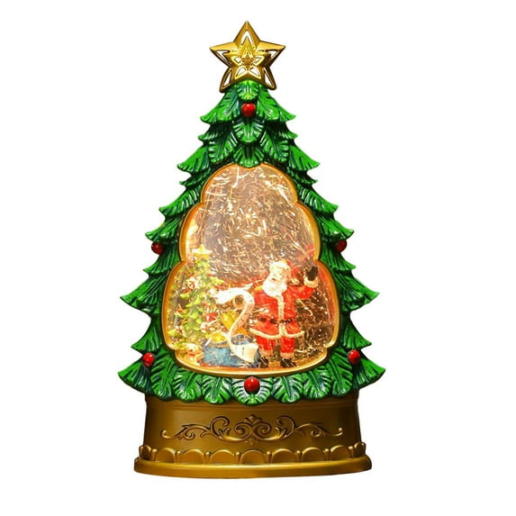 Colcolo Christmas Music Box Creative Night Light for Bookshelf Desktop Birthday Gift Santa