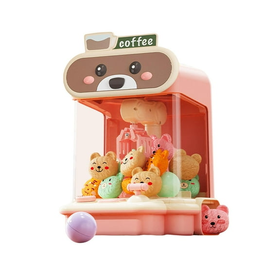 Colcolo Claw Game Machine Holiday Present Indoor Candy Prizes Dispenser for 10 Dolls pink