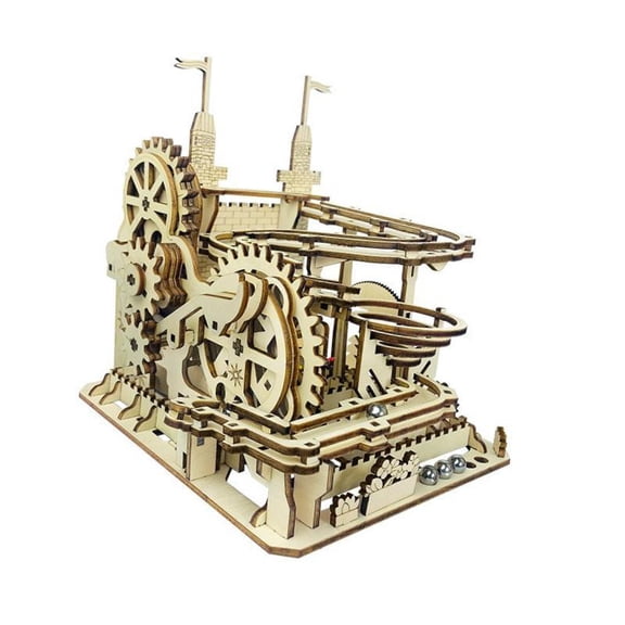 Colcolo DIY Wooden Track Marble Toys Castle Track Marble Run for Unique Gifts Holiday