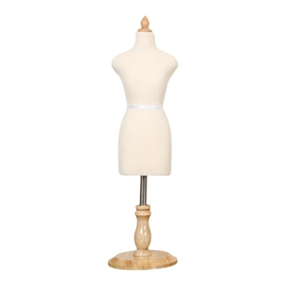 Colcolo Female Dress Form Mini 1/4 XS Size Mannequin Body for Small Clothing Display No Line Marking