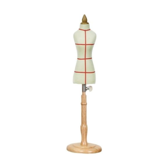 Colcolo Female Dress Form Mini 1/4 XS Size Mannequin Body for Small Clothing Display With Line Marking