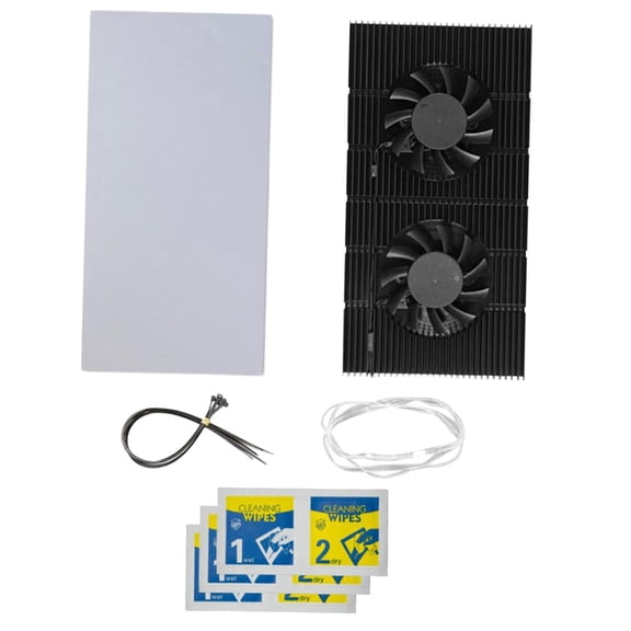 Colcolo GPU Backplate Heat Sink Cooling Fans Silicone Thermal Pad for RTX 3090 3080 3070