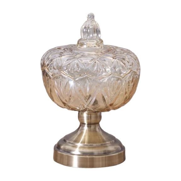 Colcolo Glass Candy Jar Candy Organizer with Lid European Fruit Basket Living Room B
