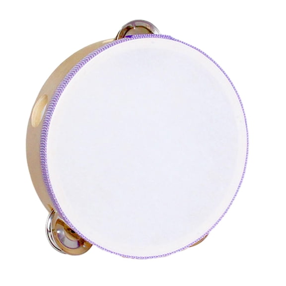 Colcolo Hand Drum Musical Instrument Wooden Tambourine for Children Game Toys Adults Violet