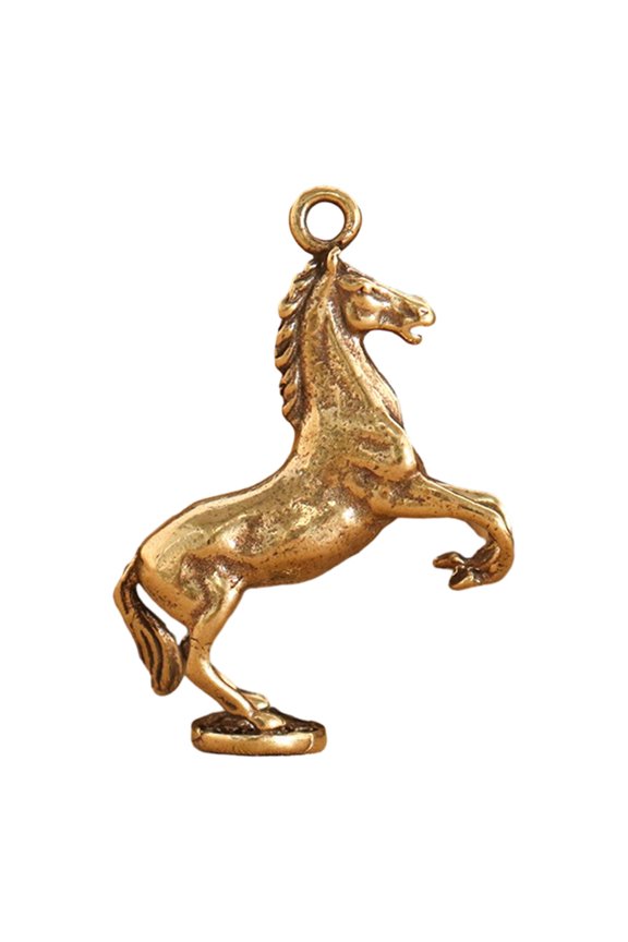 Horse Hanging Ornament Accessories Miniature Gift Brass Keychains for Office