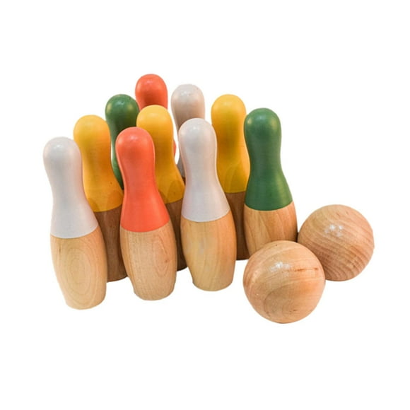 Colcolo Kids Bowling Set Wooden Baby Sports Toy for Valentine's Day Gift New Year Gift