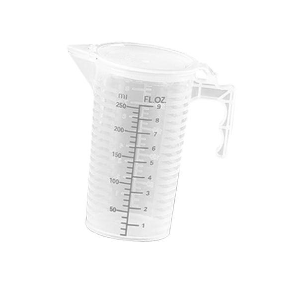 Colcolo Measuring Cup with Lid Baking Measuring Container with Handle and Pouring Spout 250ml