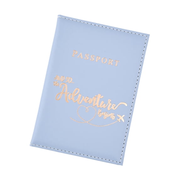 Colcolo PU Leather Passport Purse Credit Card Organizer Holder Trendy Passport Cover Blue