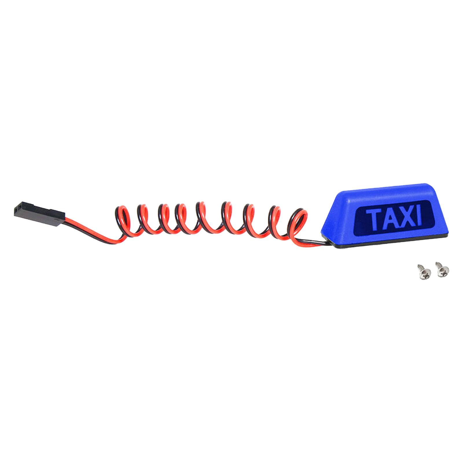 Colcolo RC Taxi Light Accessory Taxi Cab Roof Top for 1/8 1/10 RC Car Model DIY Accs blue