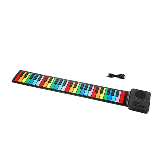 Colcolo Roll up 37 Key Piano Children Hand Roll Piano for Home Holiday Gift Programming