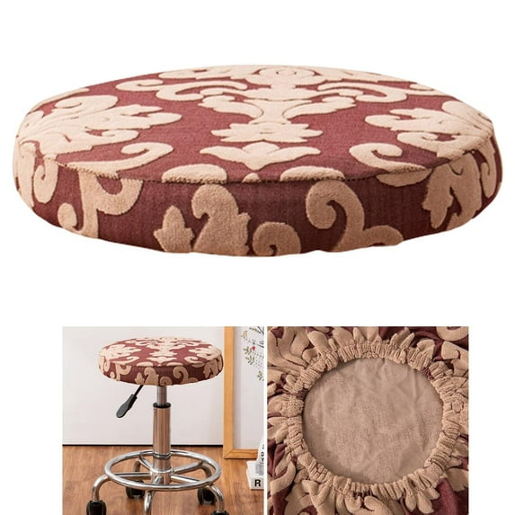 Colcolo Round Stool Covers,Stretch Bar Stools Seat Cover,Washable Dustproof Barstool Seat Slipcover,Suitable for Dia 12-15inch(Only Cover)