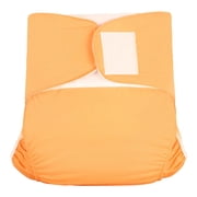 Colcolo Waterproof Adult Cloth Diaper, Incontinence Underpants for Men and Women,Reusable Diaper for Elderly Incontinence Disabled,Back Waist 31.50-38.19inch,Orange