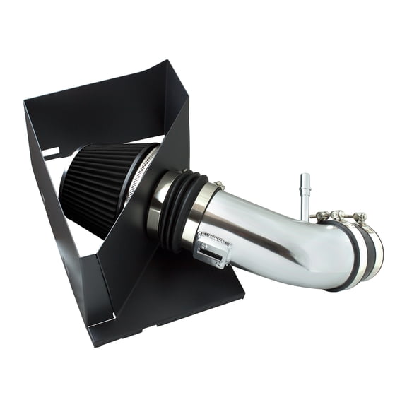 Cold Air Intake Airflow Inductions Kit System with Heat Shield Kit + Filter Combo BLACK Compatible For 14-18 Ram 2500/3500 6.4L V8