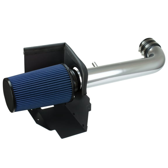 Cold Air Intake Airflow Inductions Kit System with Heat Shield Kit + Filter Combo BLUE Compatible For 12-18 Wrangler 3.6L V6