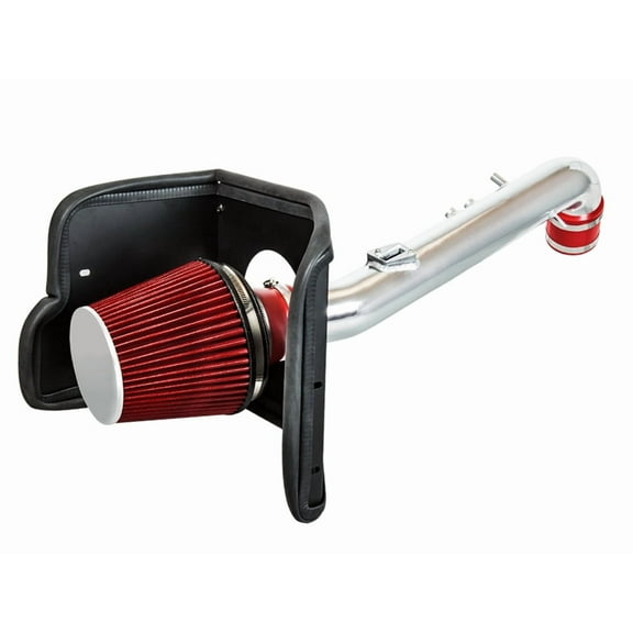 Cold Air Intake Airlfow Inductions System with Heat Shield Kit + Filter Combo RED Compatible For 05-20 Tacoma 2.7L