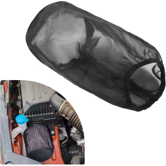 Cold Air Intake Filter Cover, Thickened Dust-proof Water-proof Motorcycle Universal Air Intake Cover Filter Sock Compatible with Harley Davidson Touring, for High Flow Cone Air Filter (L)