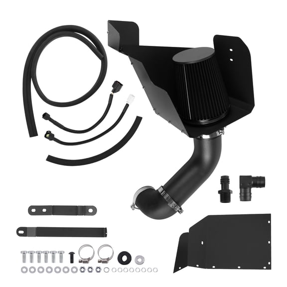 Cold Air Intake System for Dodge Ram 1500 2500 3500 1500 Classic 5.7L V8 2009-2021, Aluminum Intake Pipe with High Flow Cone Filter & Steel Heat Shield, SKU 07967044