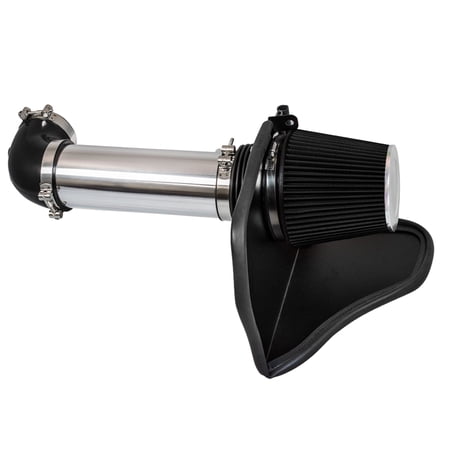 Cold Air Intake System with Heat Shield Kit + Filter Combo BLACK Compatible For 05-08 Dodge Magnum / 06-08 Dodge Charger / 05-10 Chrysler 300/08-10 Dodge Challenger HEMI 5.7L / 6.1L V8