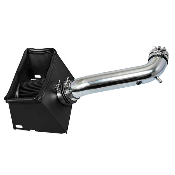 Cold Air Intake System with Heat Shield Kit + Filter Combo BLACK Compatible For 03-08 Dodge Ram 1500 V8 4.7L 5.7L V8 / 03-08 Dodge Ram 2500 5.7L V8