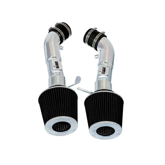Cold Air Intake System with Heat Shield Kit + Filter Combo BLACK Compatible For 08-13 Infiniti G37 3.7L V6 / 09-14 Nissan 370Z