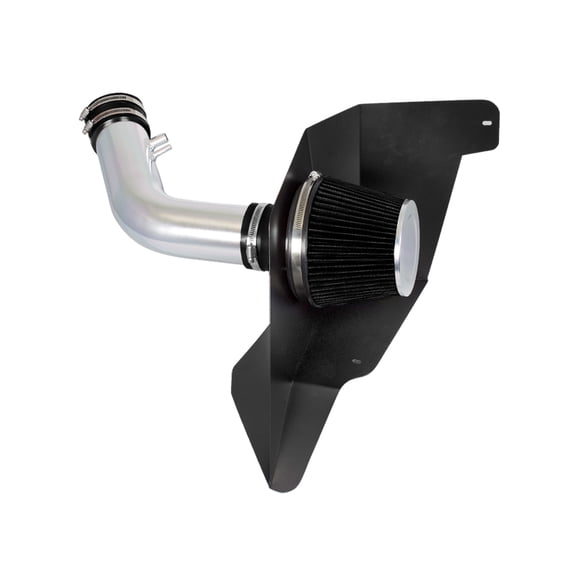 Cold Air Intake System with Heat Shield Kit + Filter Combo BLACK Compatible For 15-17 Compatible Ford Mustang 3.7L V6