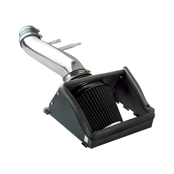 Cold Air Intake System with Heat Shield Kit + Filter Combo BLACK Compatible For 15-17 F-150 3.5L N/A (Will not fit Turbo)
