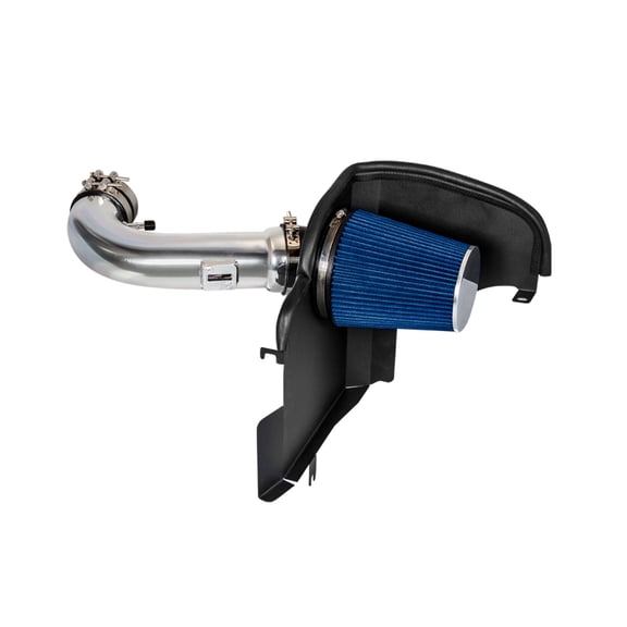 Cold Air Intake System with Heat Shield Kit + Filter Combo BLUE Compatible For 11-14 Ford Mustang 5.0L V8