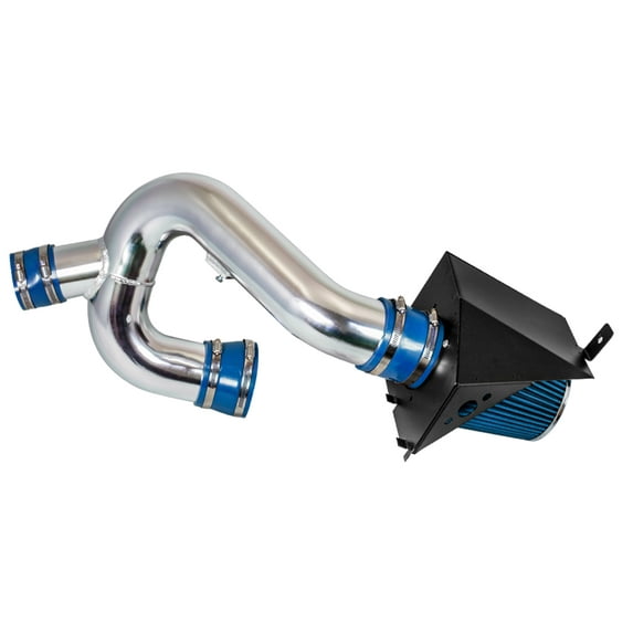 Cold Air Intake System with Heat Shield Kit + Filter Combo BLUE Compatible For 12-14 Ford F150 3.5L V6 EcoBoost