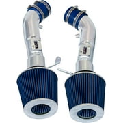 Cold Air Intake System with Heat Shield Kit Filter Combo BLUE Compatible For Nissan 370Z / Infiniti G37 / Q50 3.7L V