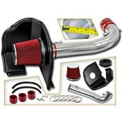 Cold Air Intake System with Heat Shield Kit + Filter Combo RED Compatible For 15-20 Silverado Sierra Suburban Tahoe Yukon Denali Escalade V8