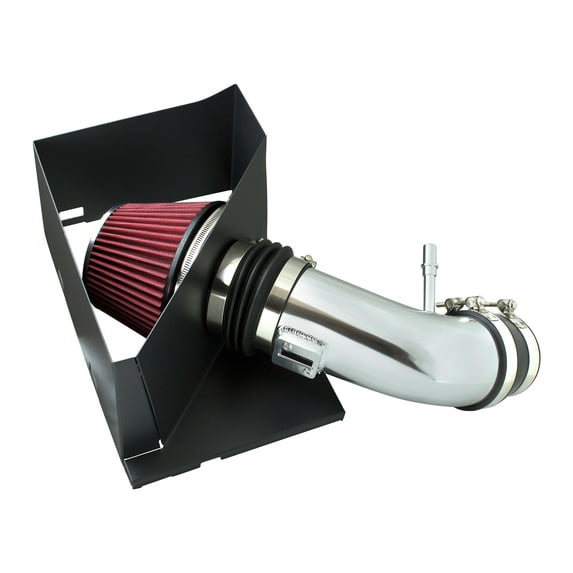 Cold Air Intake System with Heat Shield Kit + Filter Combo Red Compatible For 14-18 Ram 2500/3500 6.4L V8